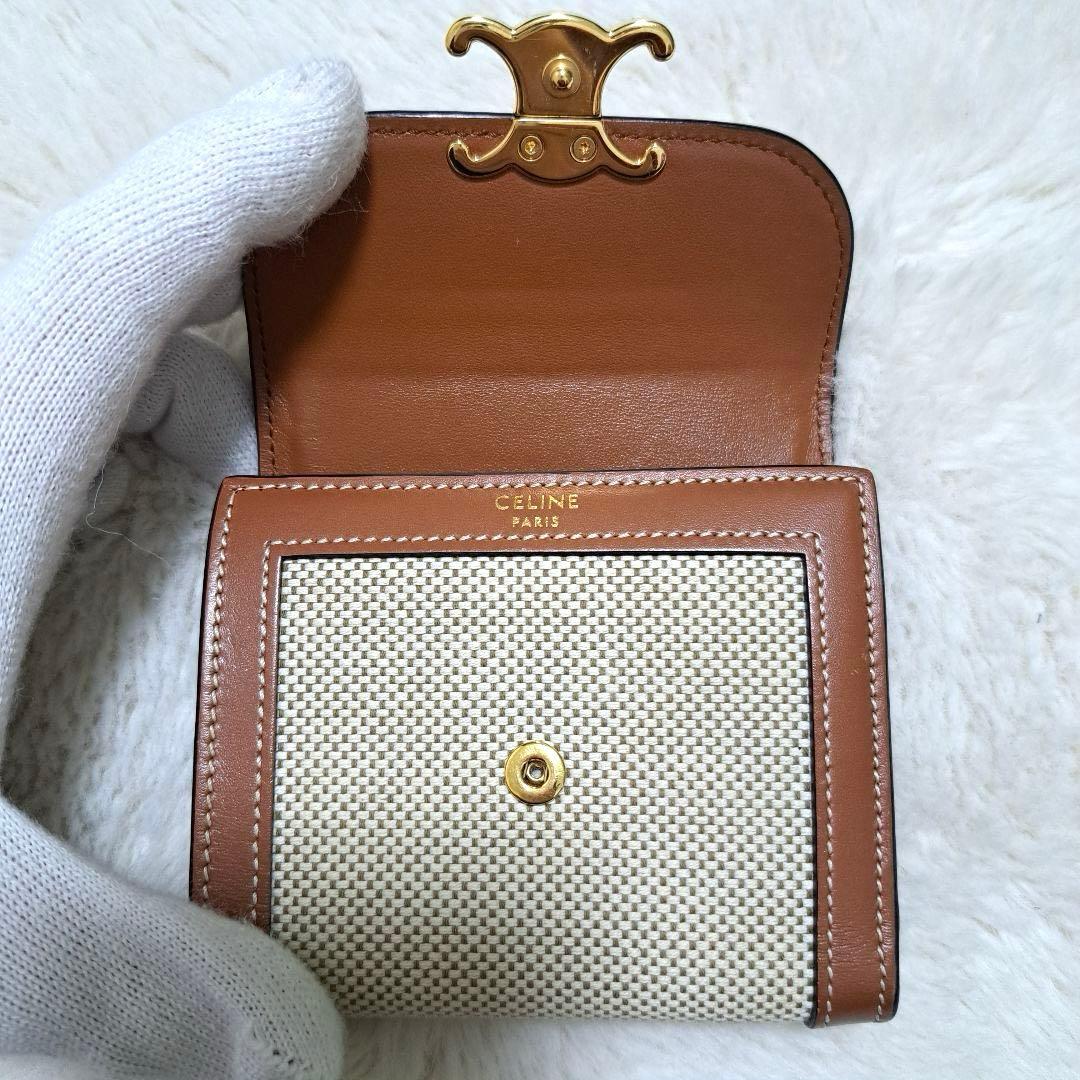 ✨極美品　正規品✨セリーヌ　三つ折り　キャンバス　スモールトリフォールド