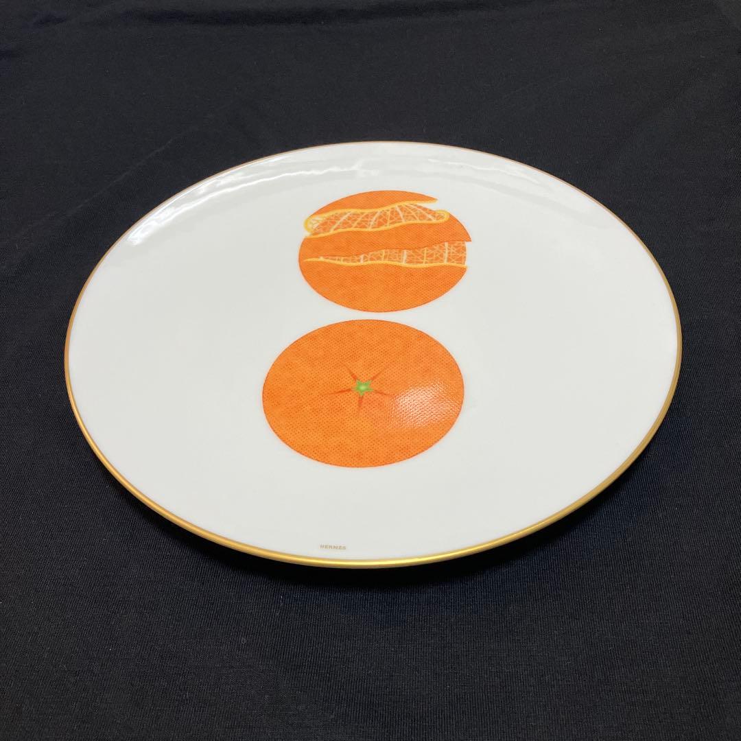 エルメス　デザートプレート　KAORUMI 「みかん」柄