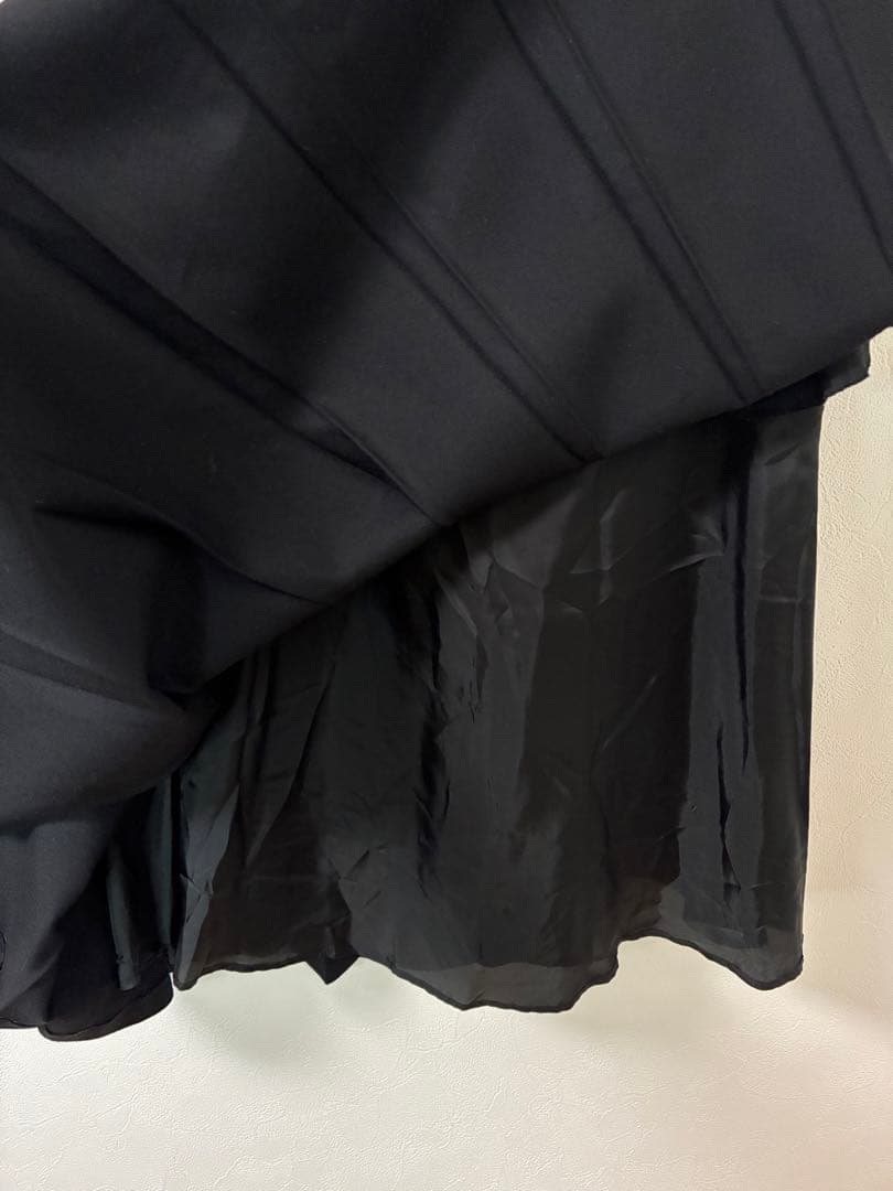 MARGARET HOWELL ウール100% プリーツスカート Ⅲ ブラック