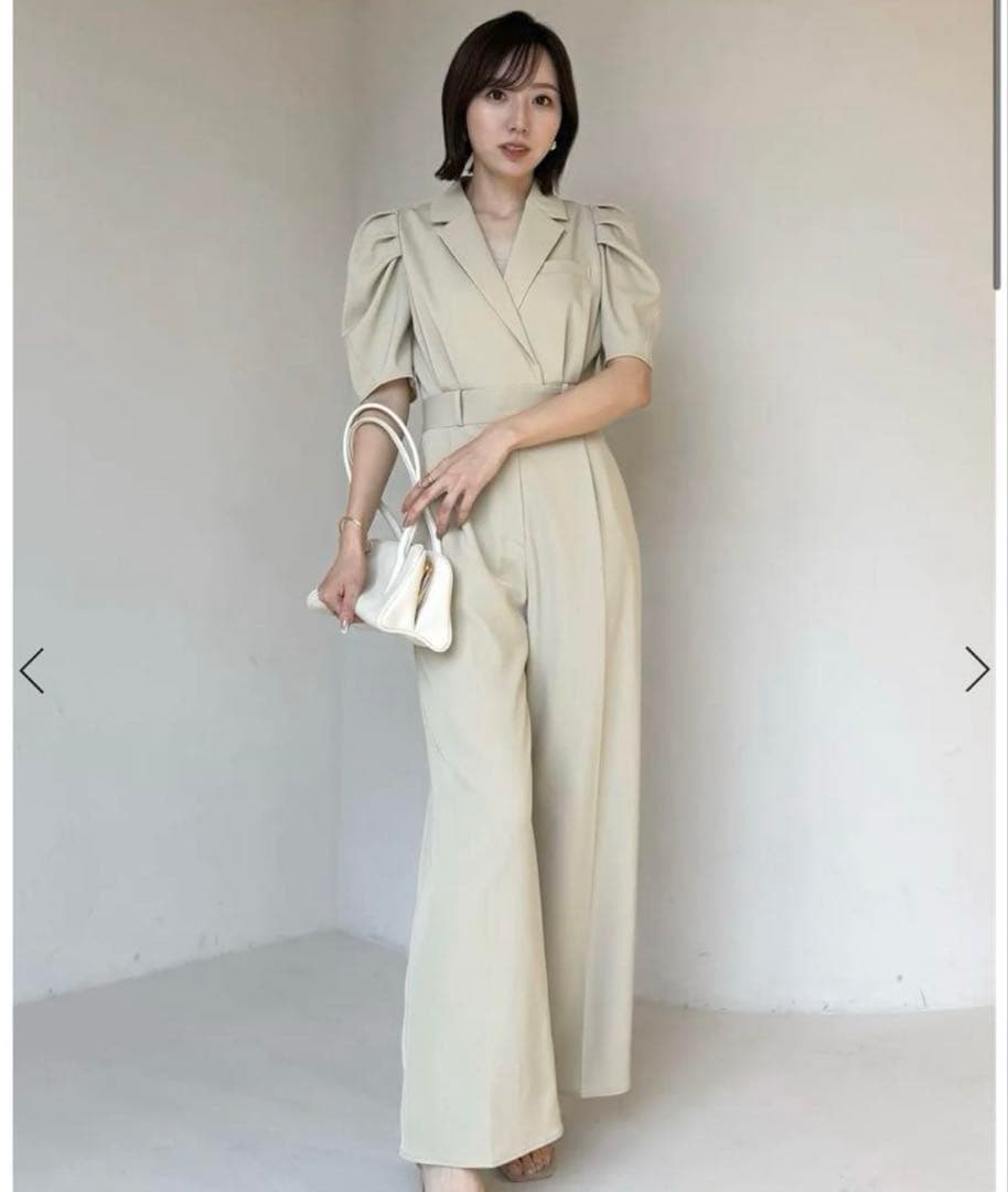 美品anuans タックスリーブテーラードオールインワンMサイズ