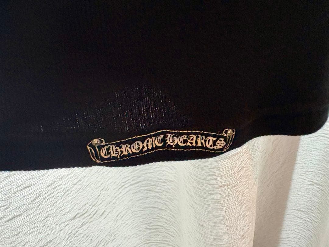 希少Chrome Hearts ロゴクロス リブタンクトップ　ブラックM