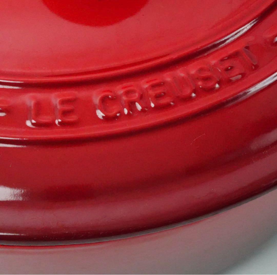 【美品】LE CREUSET　ココット オーバル チェリーレッド　25cm