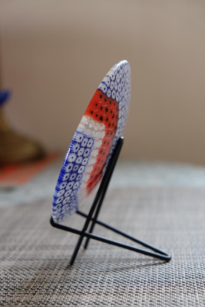 ベネチアンガラス ミルフィオリ プレート/検索/エルコーレモレッティ/江波冨士子