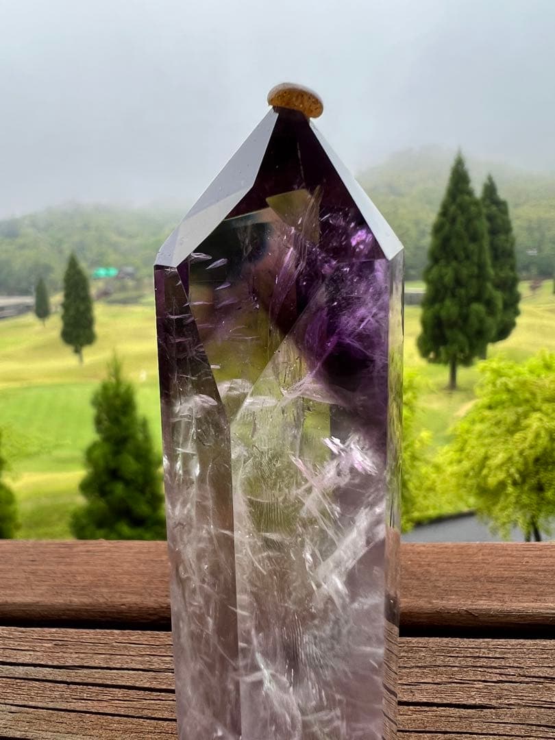 ロマネサイト入り　アメジストファントムインクォーツ　ポイント