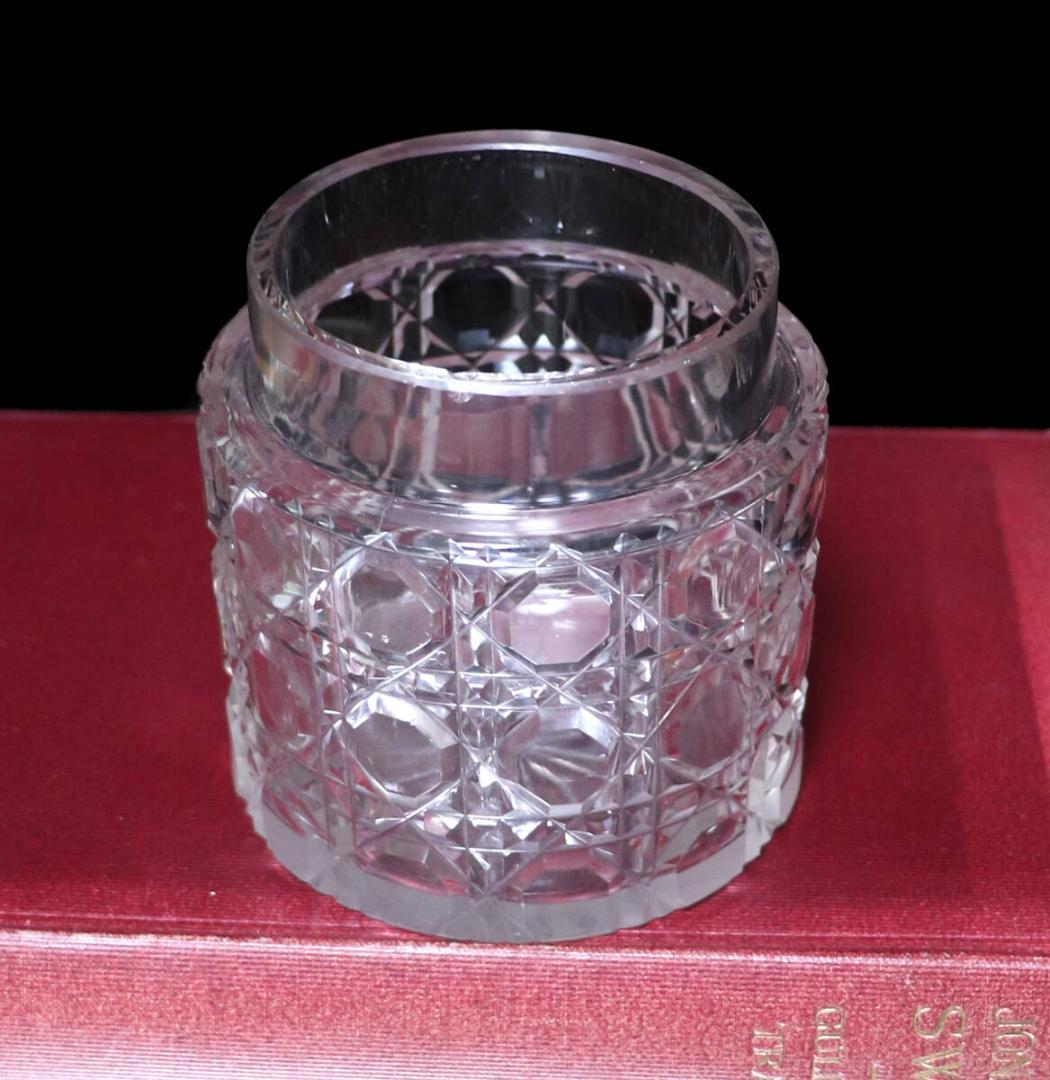 オールド・バカラ 稀少型 1890年頃 切子 小物入れ ディアマン ピエーリー