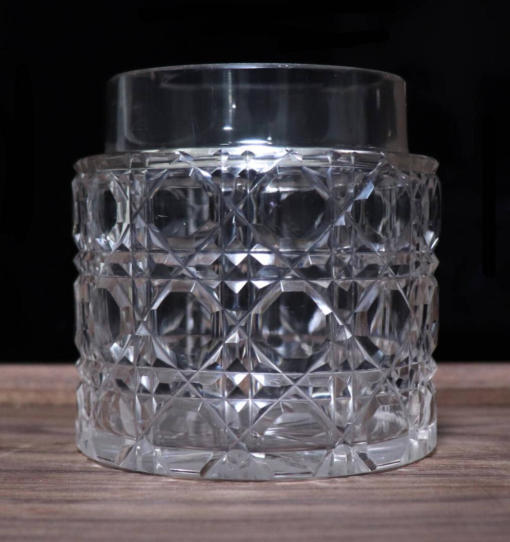 オールド・バカラ 稀少型 1890年頃 切子 小物入れ ディアマン ピエーリー