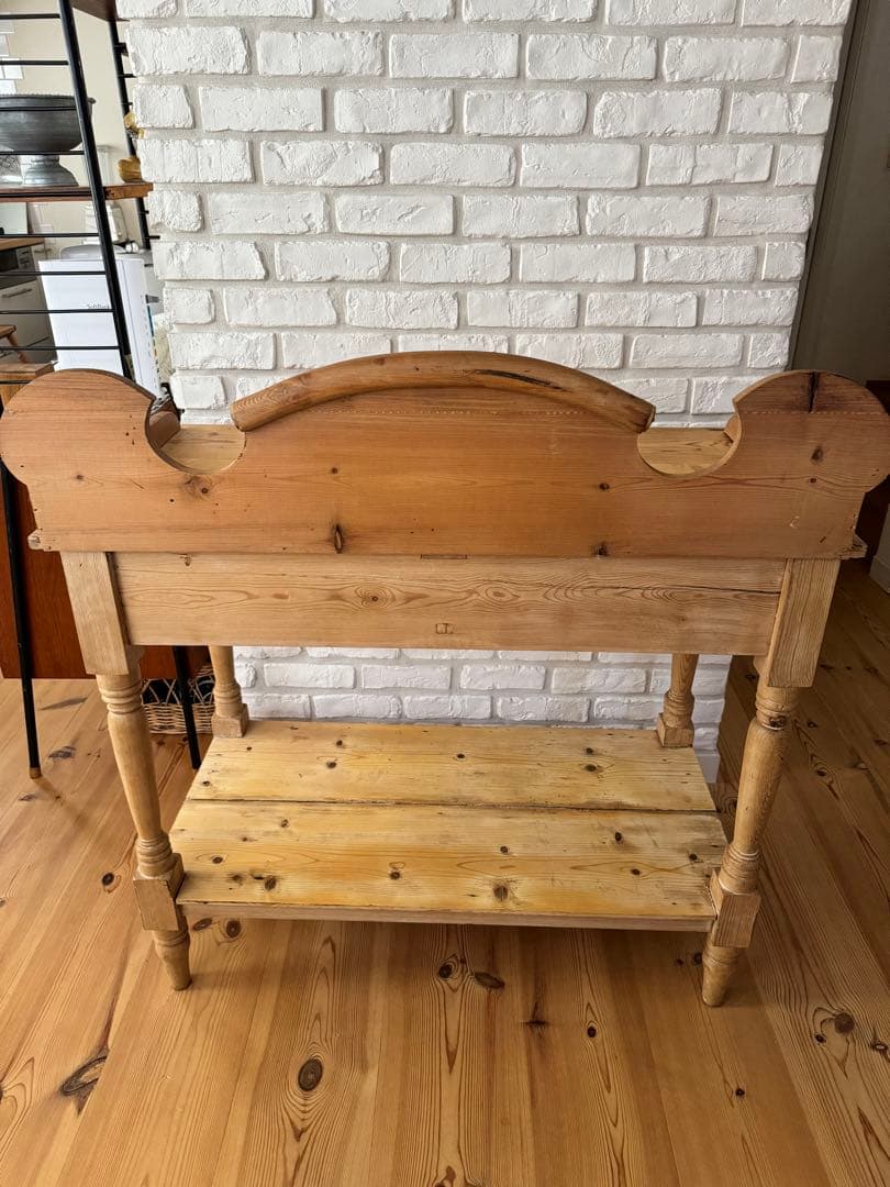 アンティーク　オールドパイン　カウンター テーブル 洗面台　イギリス　フランス