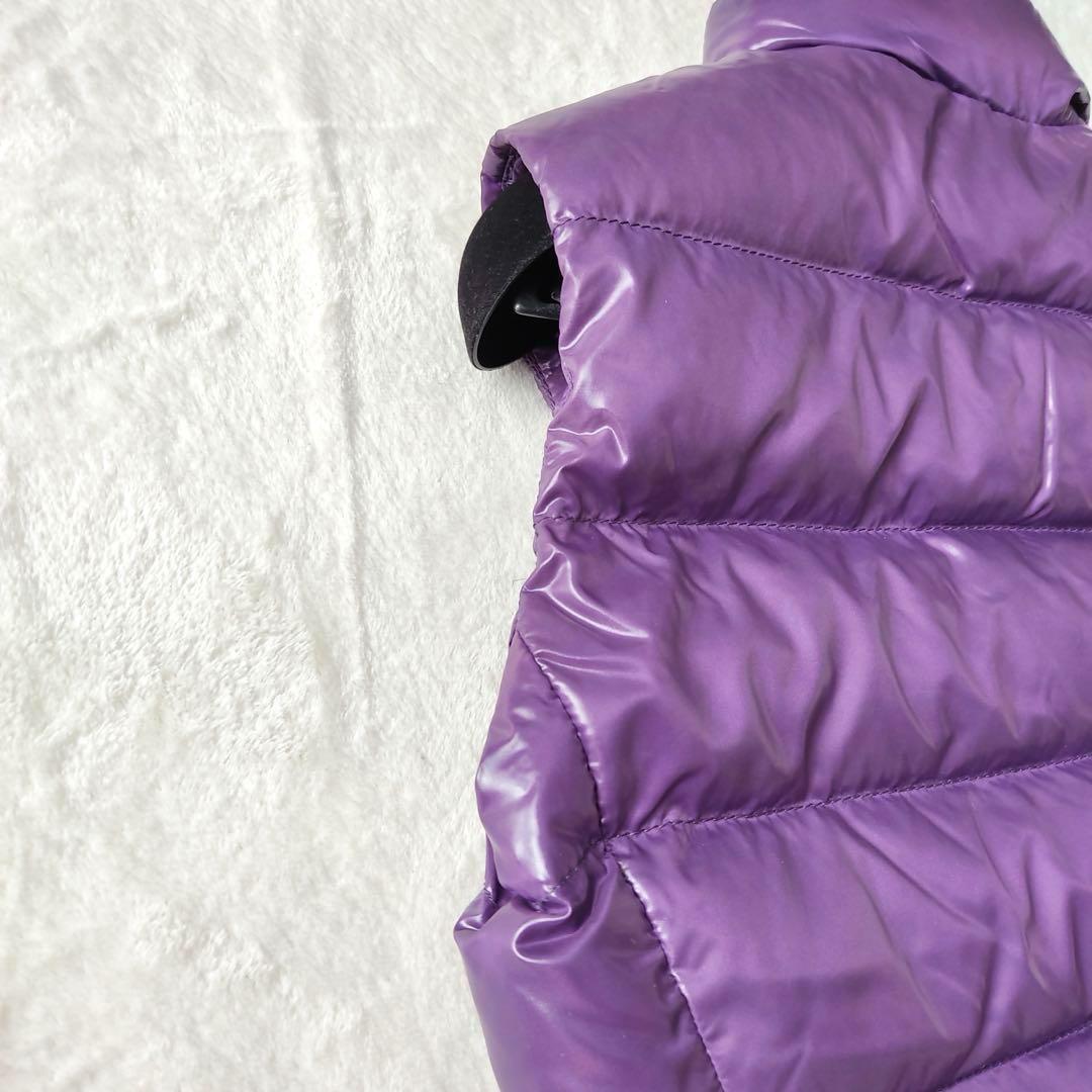 希少カラー✨Y2K モンクレール シャイニー ダウンベスト パープル ロゴ