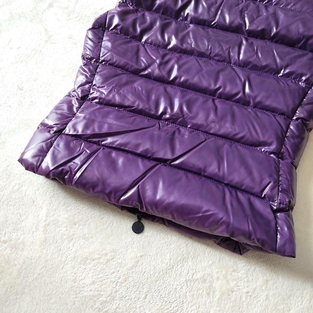 希少カラー✨Y2K モンクレール シャイニー ダウンベスト パープル ロゴ