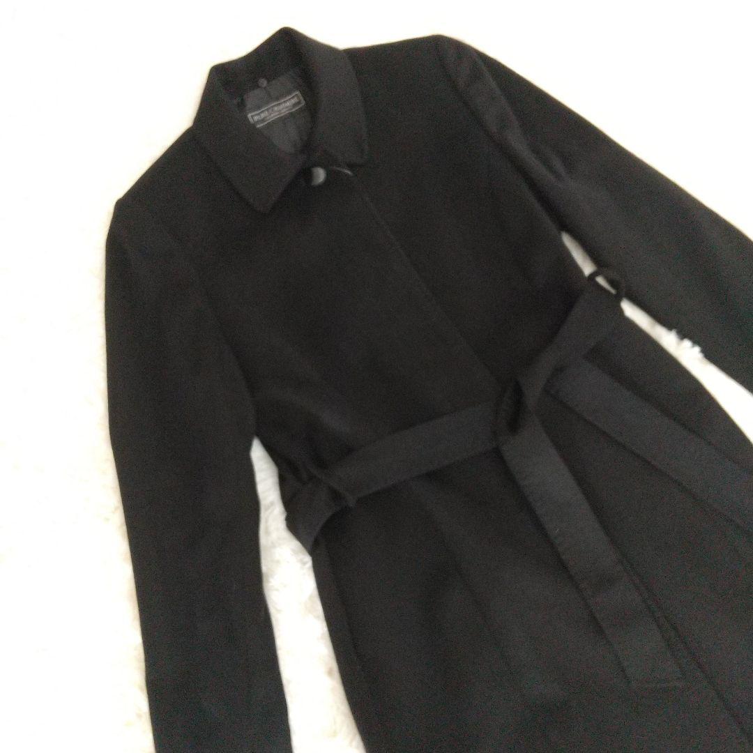 【新品級】ピュアカシミヤ100%ロングコート フォックスファー クリーニング済