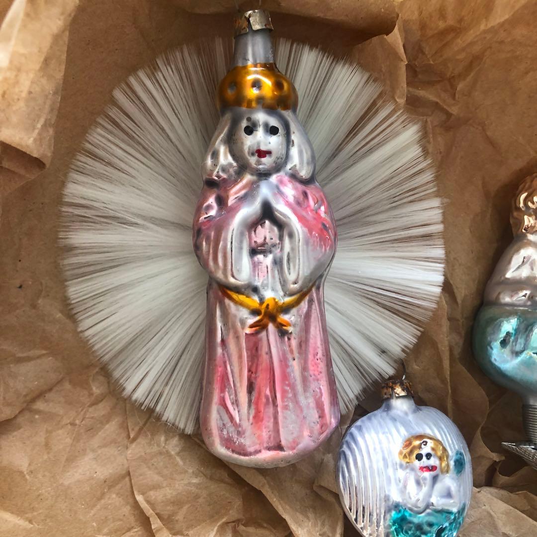 ドイツ製　ガラスオーナメント　クリスマスオーナメント　６点　アスティエ　おまとめ