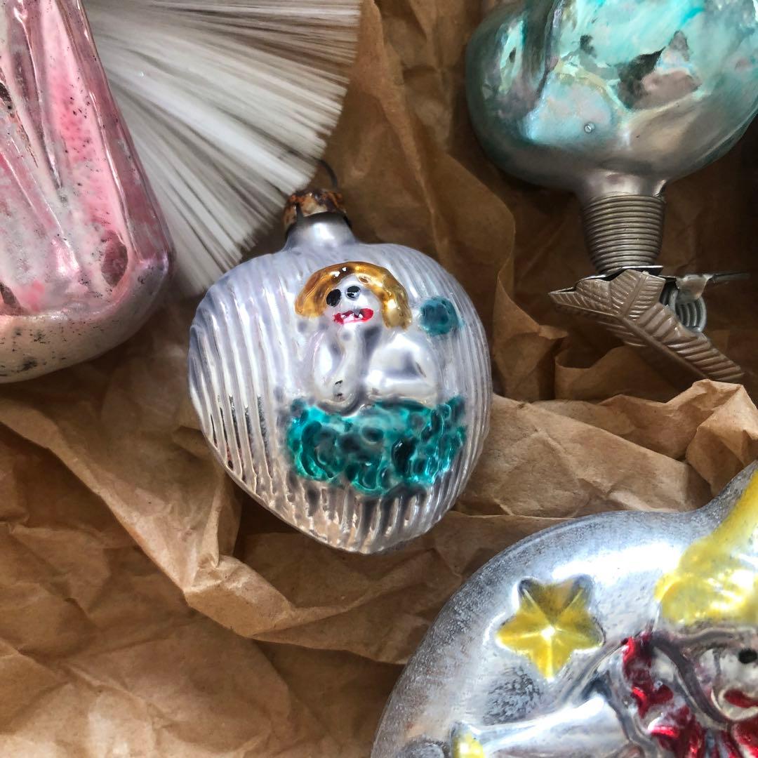 ドイツ製　ガラスオーナメント　クリスマスオーナメント　６点　アスティエ　おまとめ