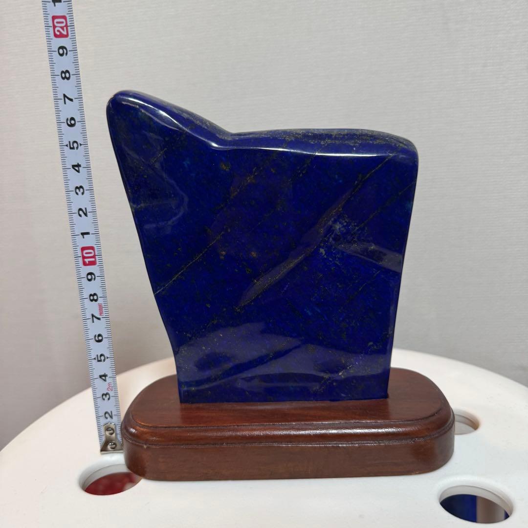 ☆ラピスラズリ☆5A☆引寄せ☆約783gアフガニスタン産☆天然無着色☆木製台座付