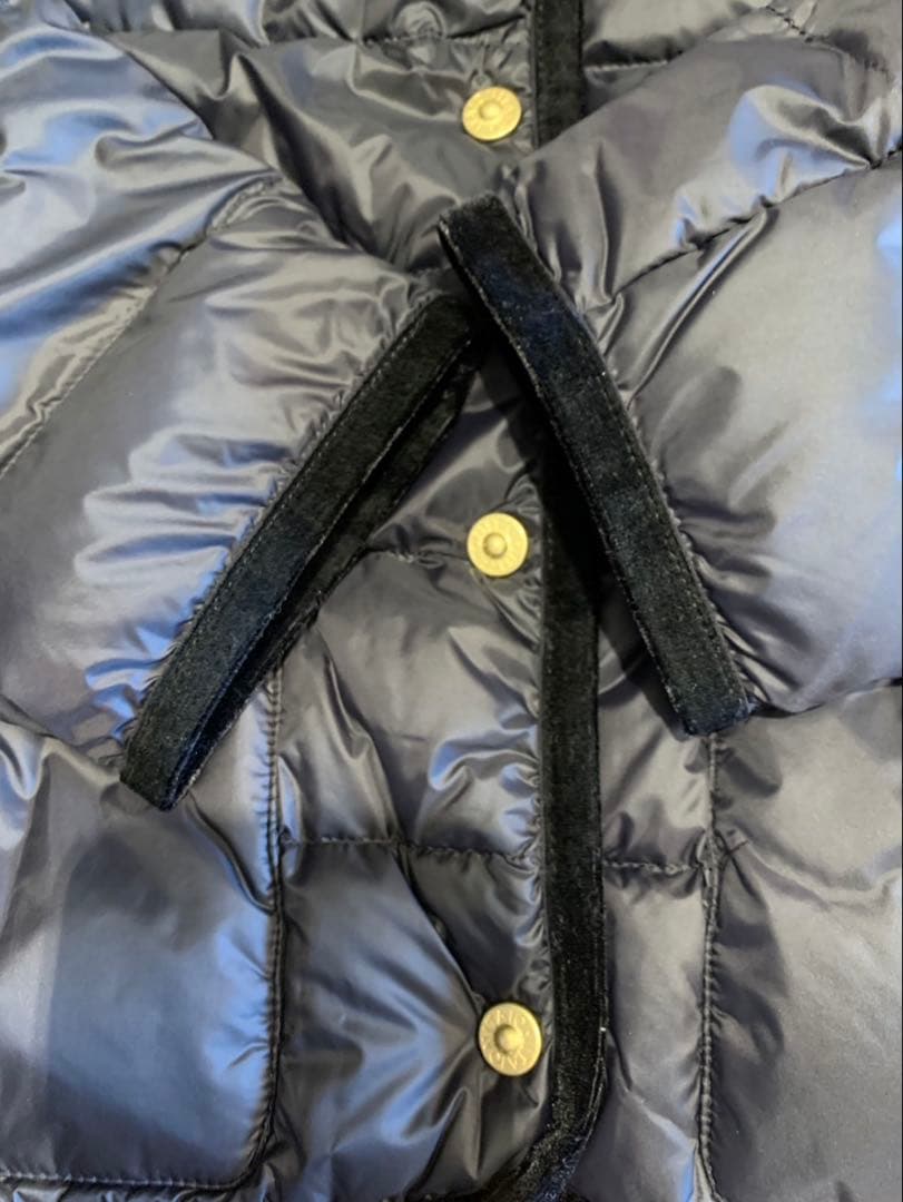 SHIPS別注TAION パイピング ノーカラー ダウン ジャケット タイオン