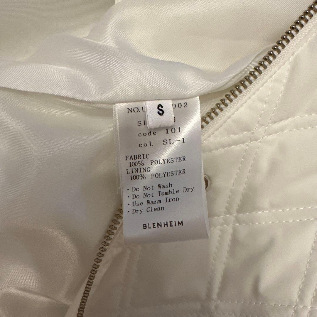 BLENHEIM ドットボタンキルティングロングジレ　WHITE S