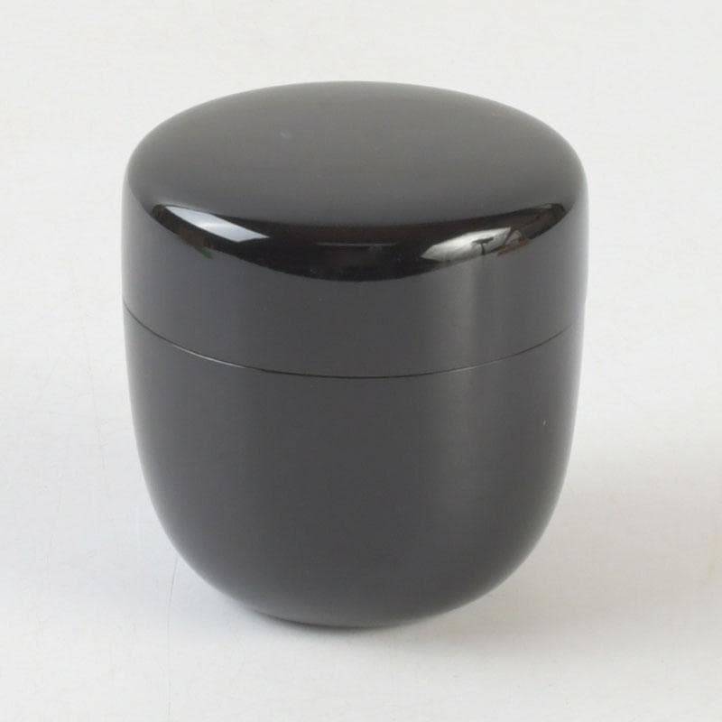 茶道具　黒漆　内金梨子地　棗　時代箱付　V　9665