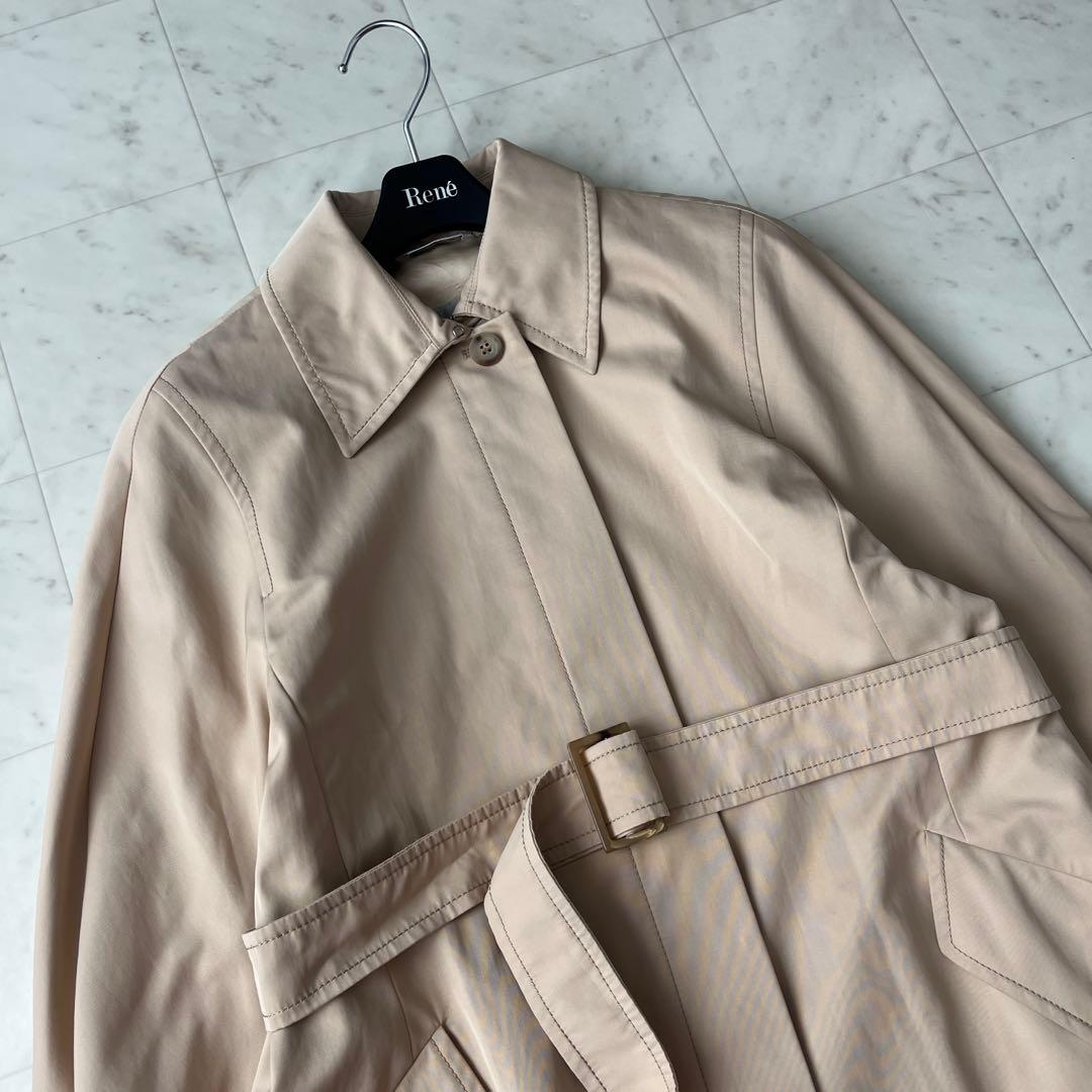 美品♡マックスマーラ ハーフトレンチコート ステンカラー ベルト ベージュ 38