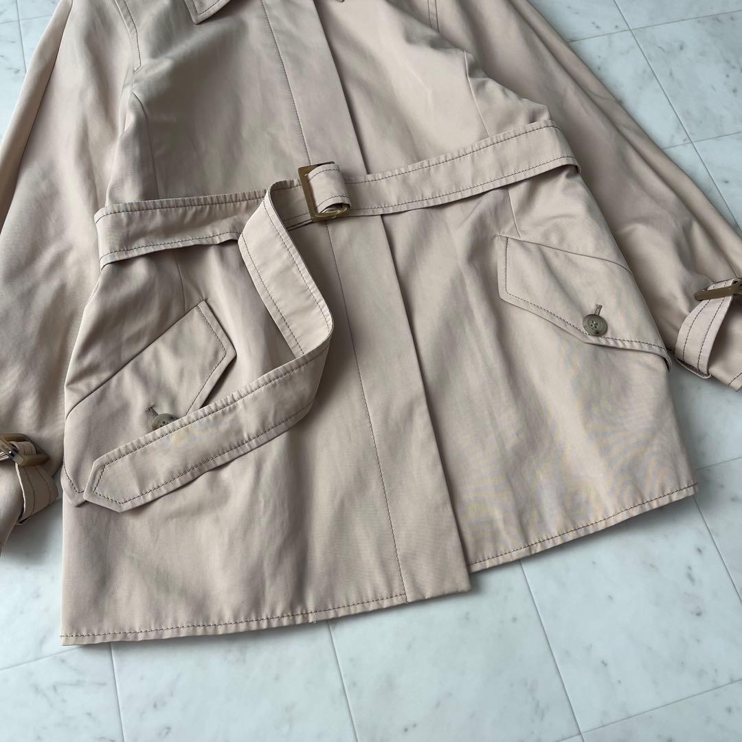 美品♡マックスマーラ ハーフトレンチコート ステンカラー ベルト ベージュ 38