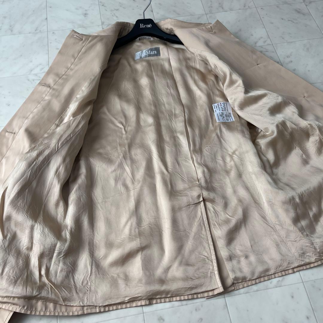 美品♡マックスマーラ ハーフトレンチコート ステンカラー ベルト ベージュ 38