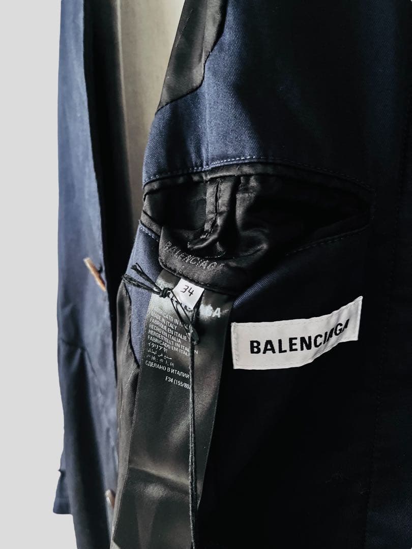 43万 BALENCIAGA ボリューム袖 コート 34 デムナ バレンシアガ