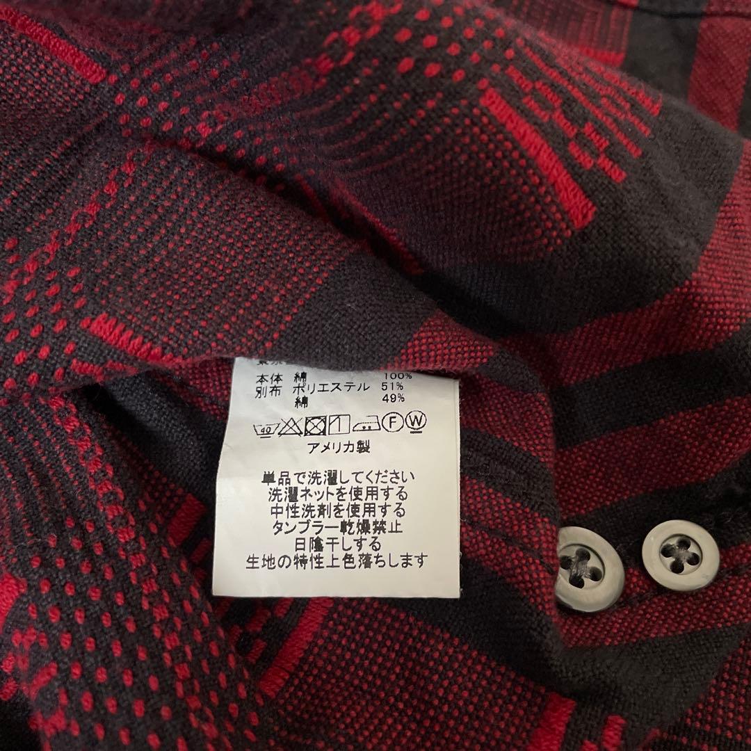 エンジニアードガーメンツ USA開襟チェック長袖シャツ