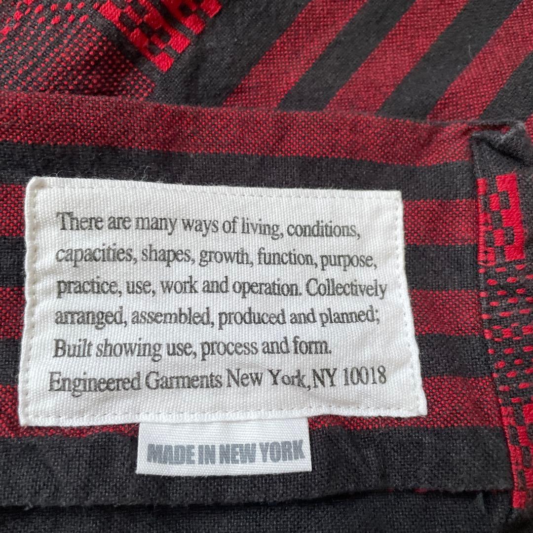 エンジニアードガーメンツ USA開襟チェック長袖シャツ