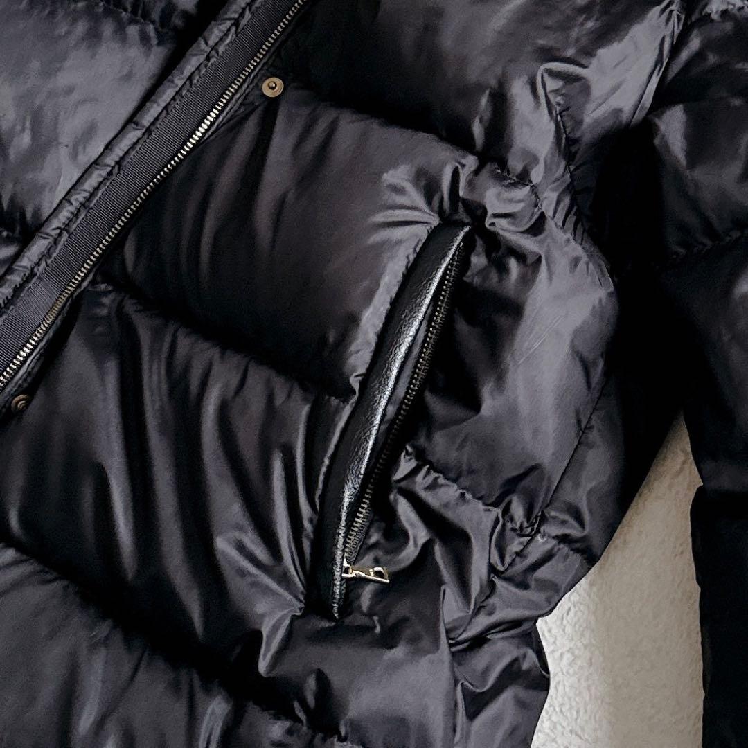 西川ダウン【美品‼︎】ナノユニバース ラクーンファー　ブラック サイズ38(M)