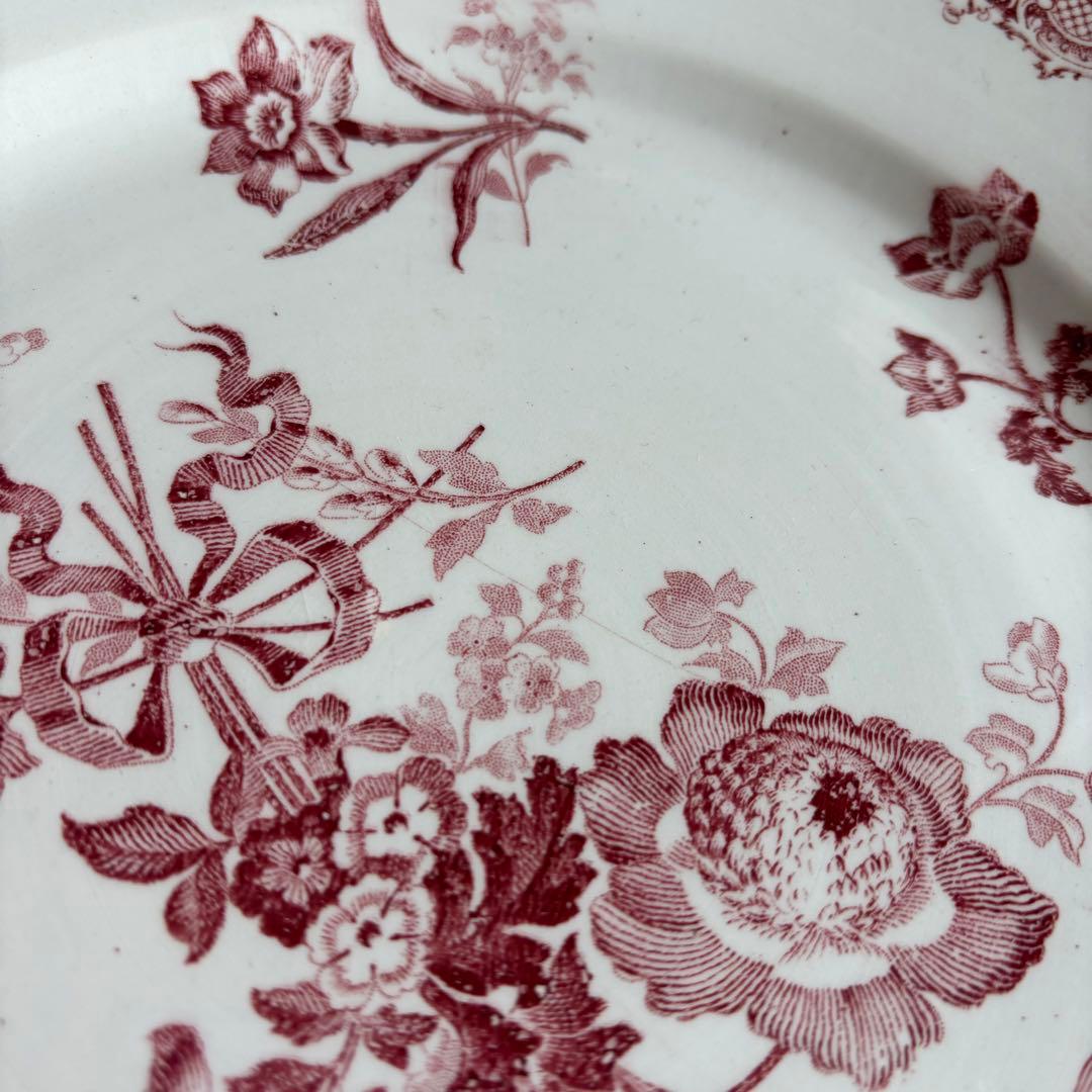 フランスアンティーク サルグミンヌ Fontangesプレート2枚セット