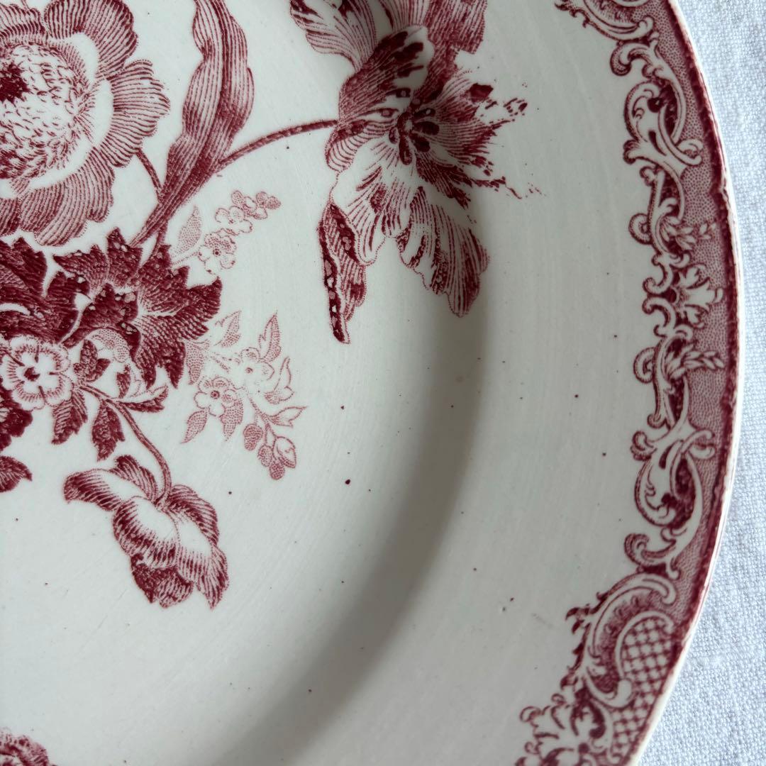 フランスアンティーク サルグミンヌ Fontangesプレート2枚セット