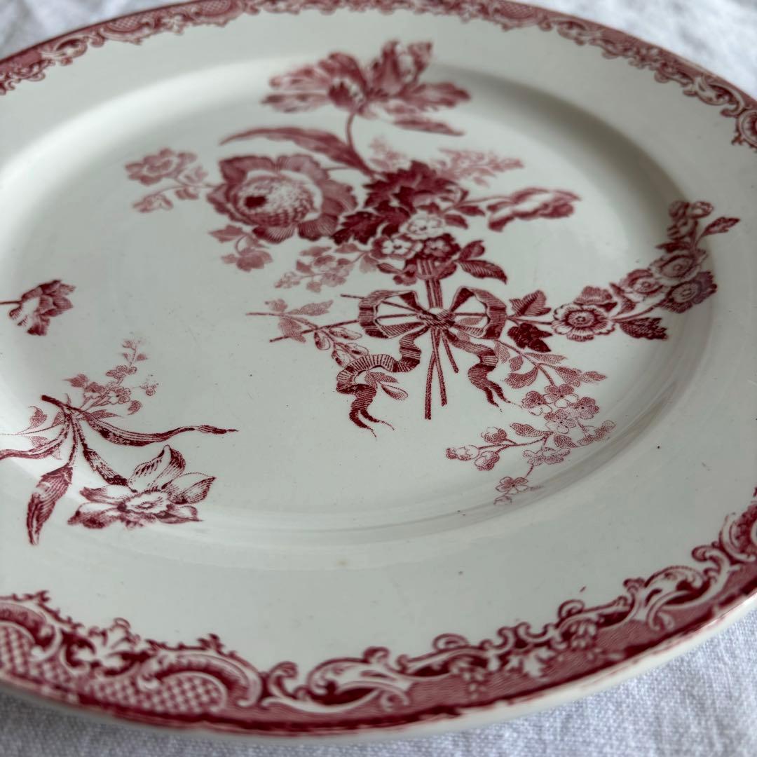 フランスアンティーク サルグミンヌ Fontangesプレート2枚セット