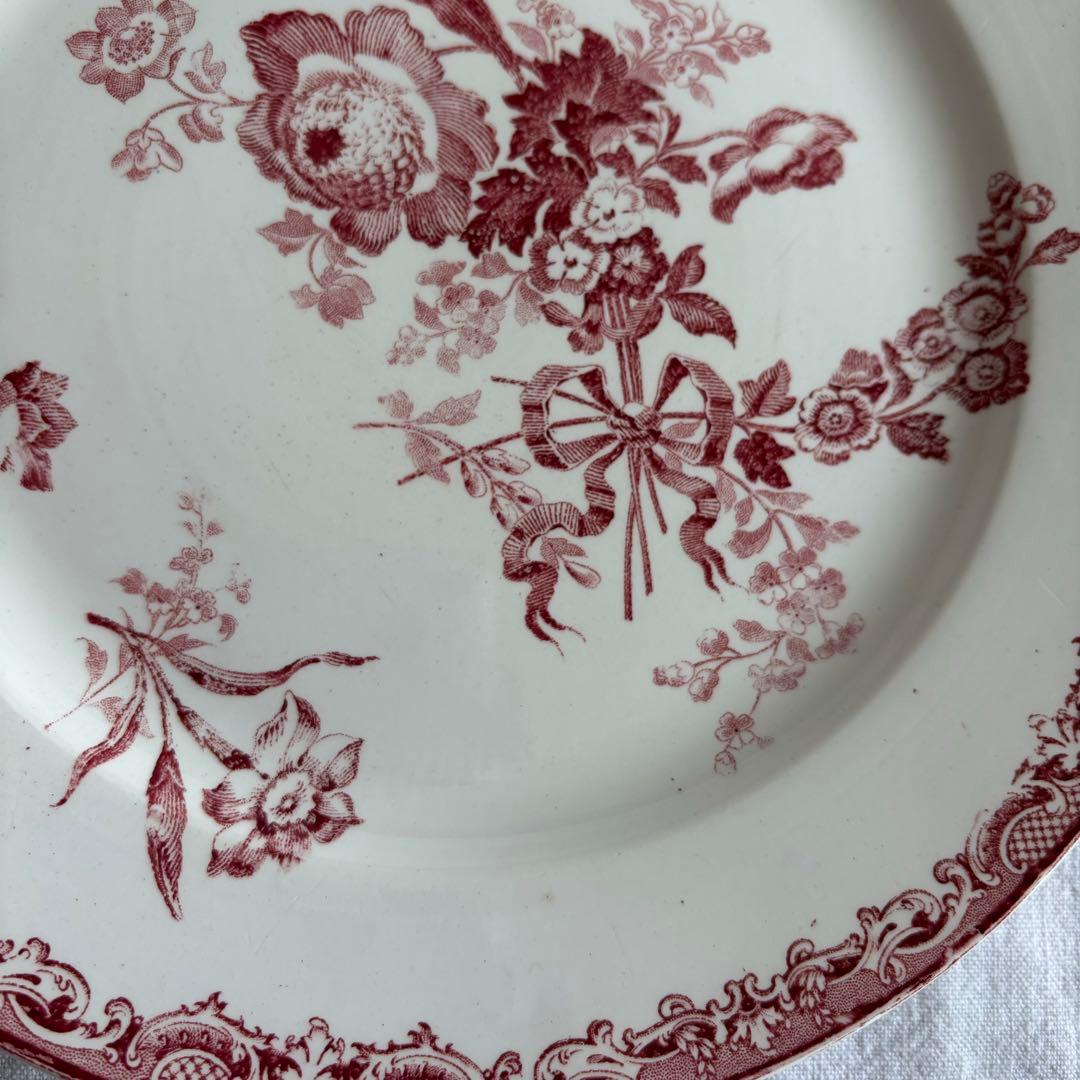 フランスアンティーク サルグミンヌ Fontangesプレート2枚セット