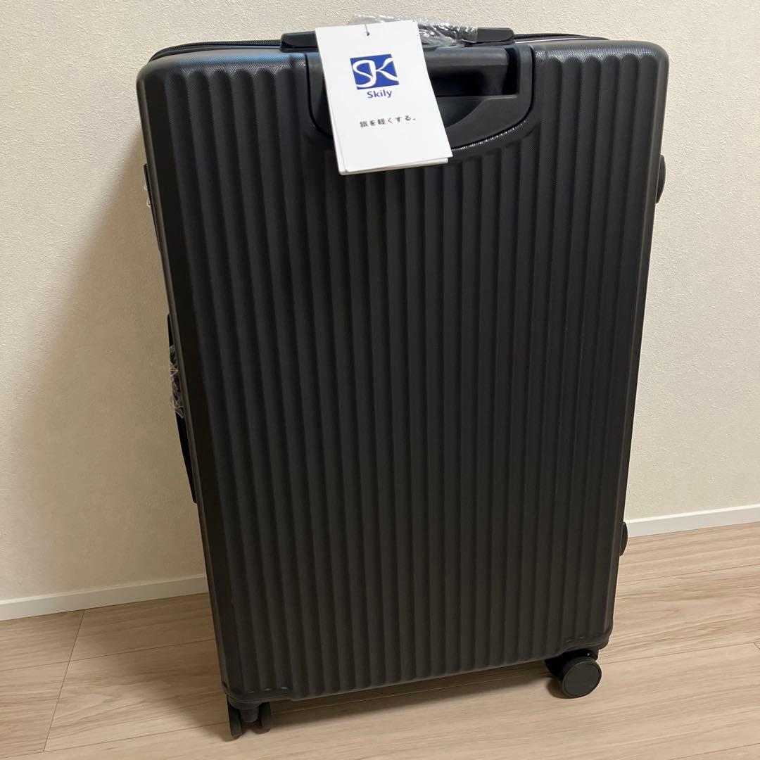 Skily キャリーケース スーツケース ブラック Lサイズ 100L 大型