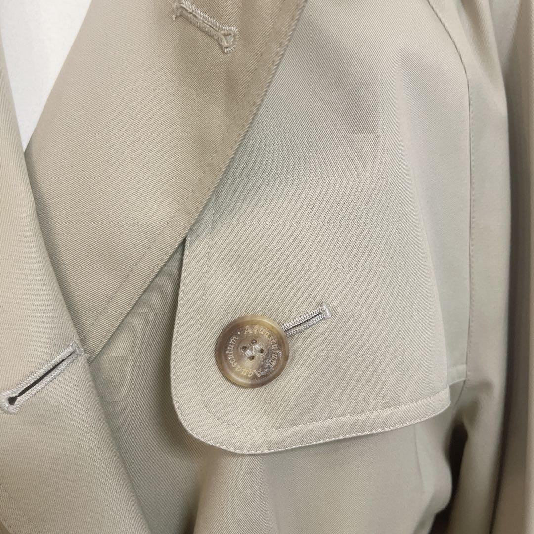 【未使用★タグ付】アクアスキュータム トレンチコート 撥水加工 ロング ベージュ