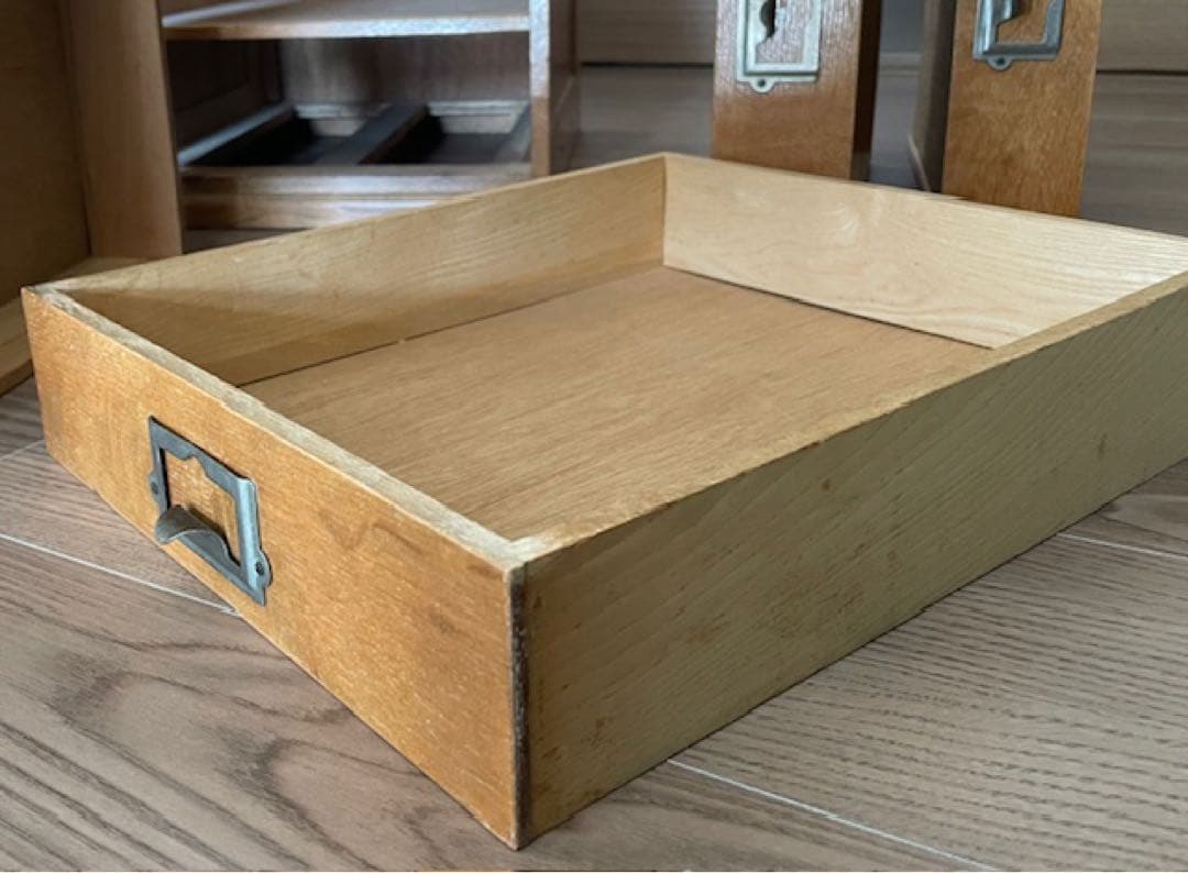 ★昭和レトロ 木製 5段　小引き出し 古道具　ヴィンテージ アンティーク