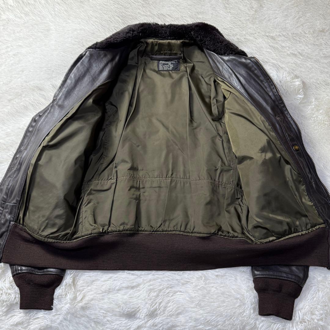 70s 米軍実物 G-1 USN BRILL BROS 黒タグ TOP GUN