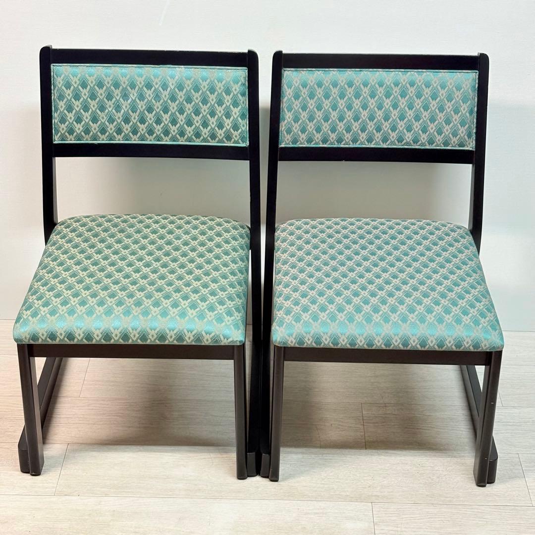 高脚座椅子　喜楽35 （スタッキング式） 座高350mm 和風　2脚セット