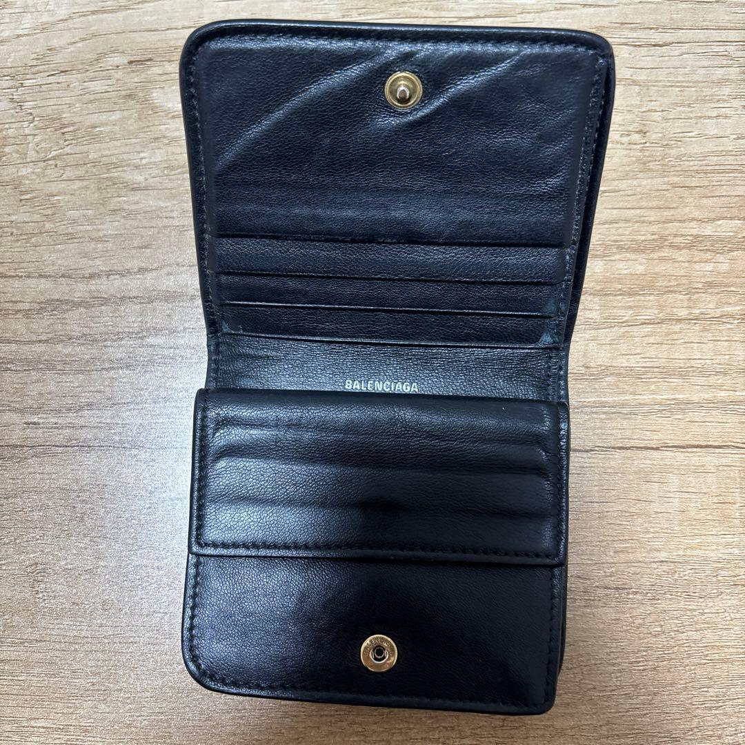 BALENCIAGA ブラック ケース　折りたたみ財布