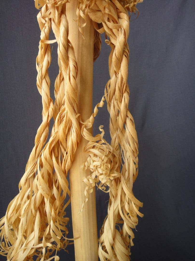 安*ム様 希少 アイヌ イナウ　60cm　台座付き アイヌ儀式