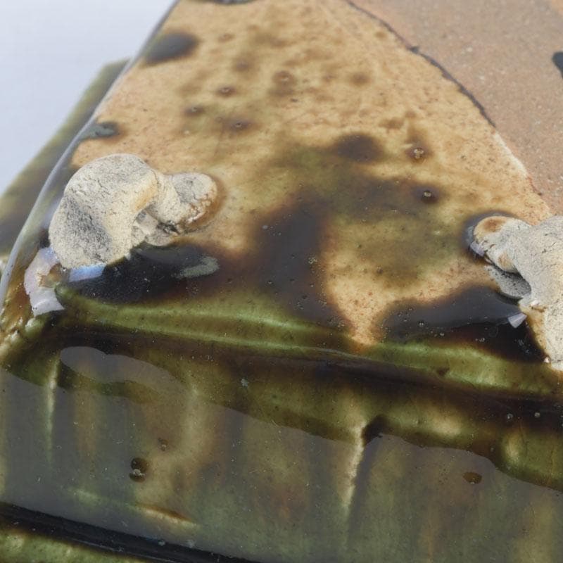 北大路魯山人作　織部焼　角向付　共箱　M　9721