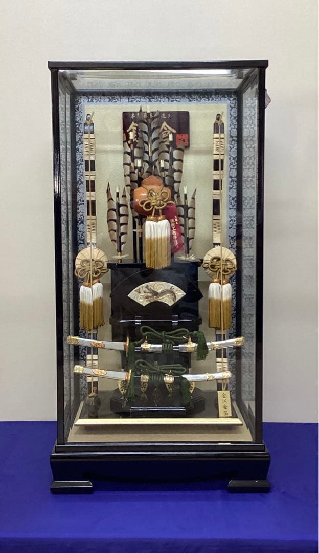 お正月飾り　破魔弓　銀梨地太刀　面取鎌倉　20号 金沢金箔　中古品