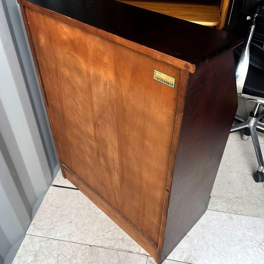 取付無料！えぞ民芸家具 天然木おしゃれアンティークライティングビューロー✨