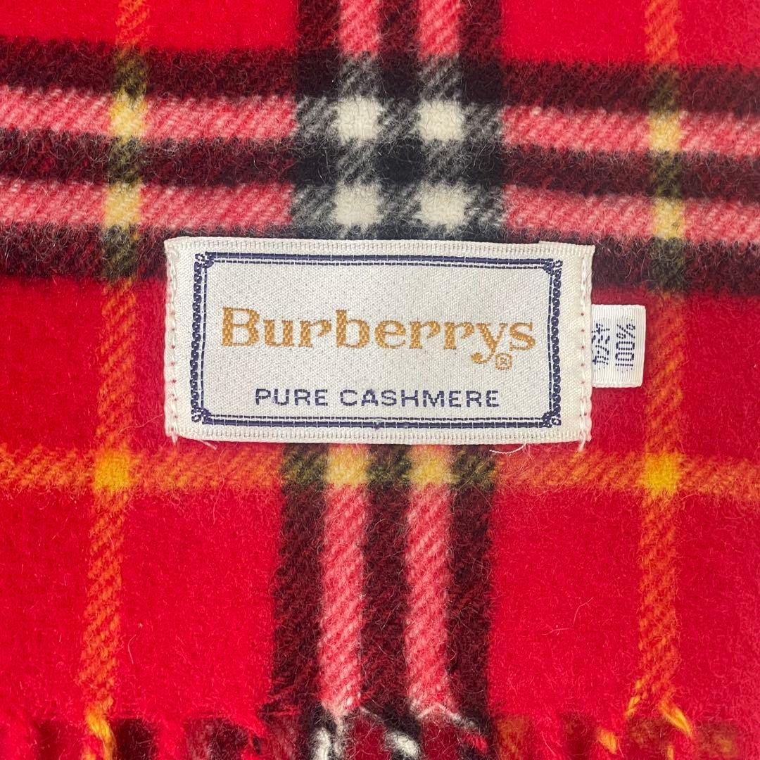 Burberrys カシミア100％ マフラー ノバチェック　レッド