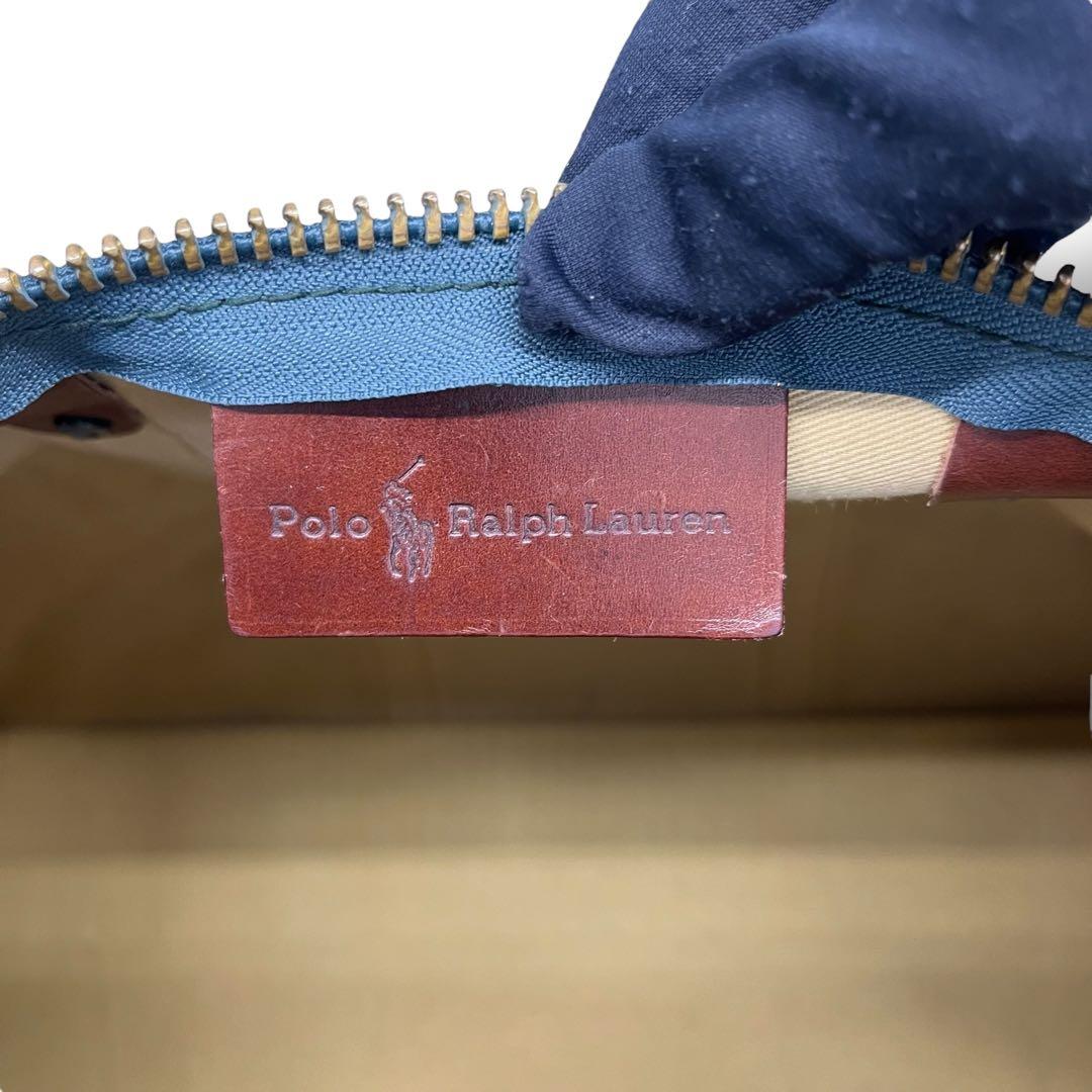 美品 ポロラルフローレン 2way ブラックウォッチ ボストンバッグ ブラシ付き