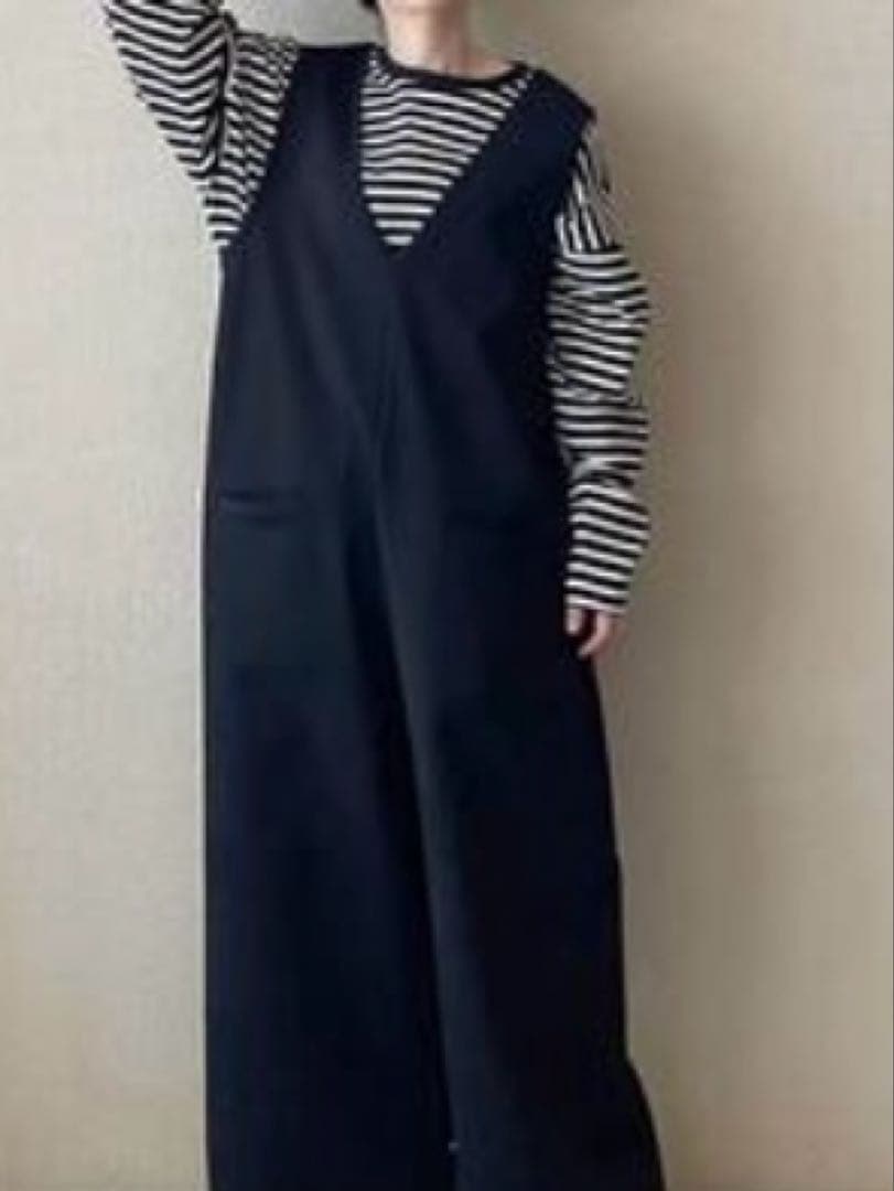 journalstandard　luxeハイテンションポンチサロペット　ブラック