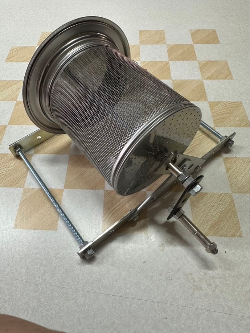 自作　手回しコーヒー焙煎器　ハンドロースター手作り　焙煎の解説書付き