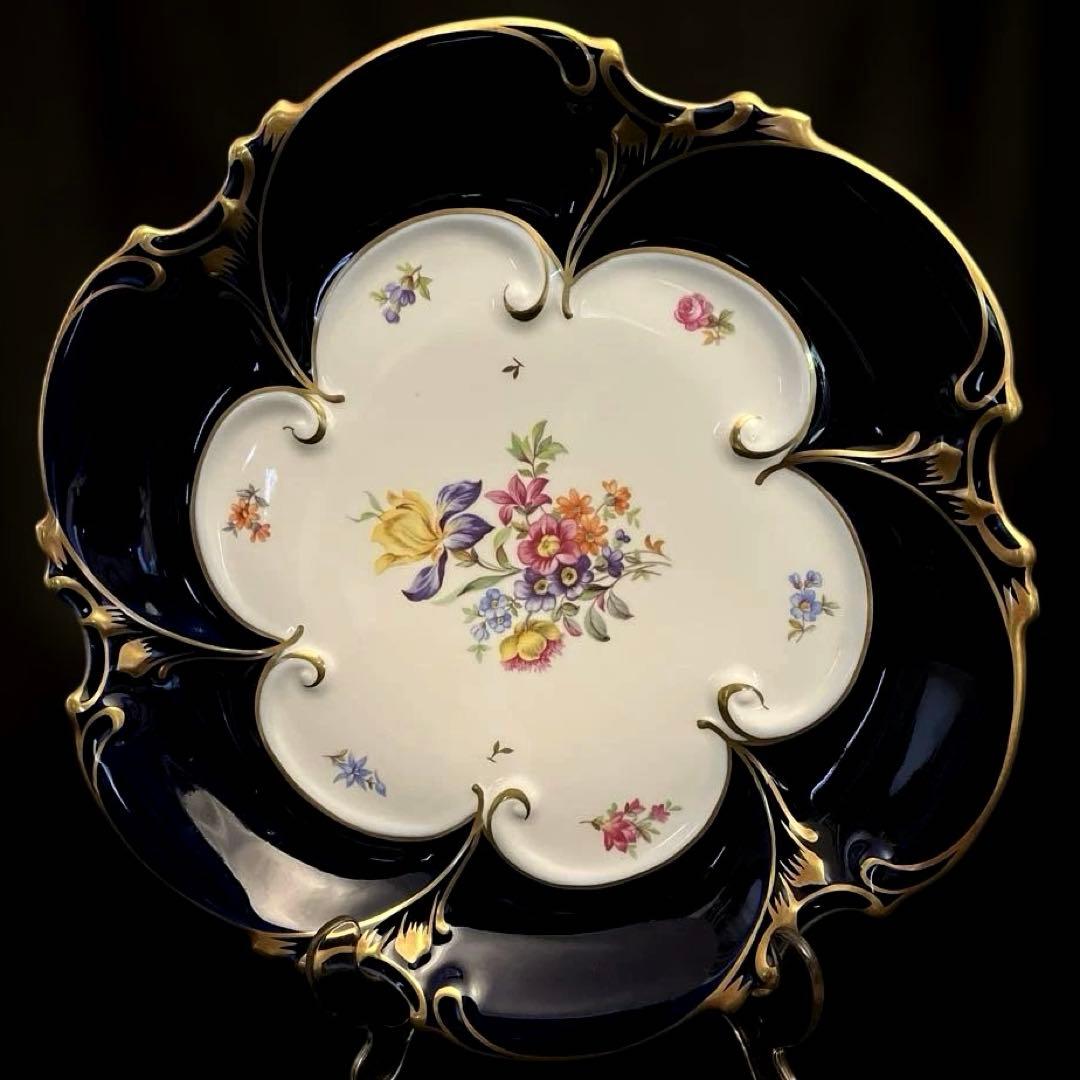 [希少]アンティーク　ヘンネベルク　皿 キャビネットプレート　ドイツ