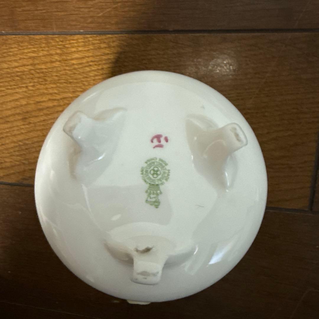 -花柄陶器ナプキンリング 5個セット　シュガーポッド2個