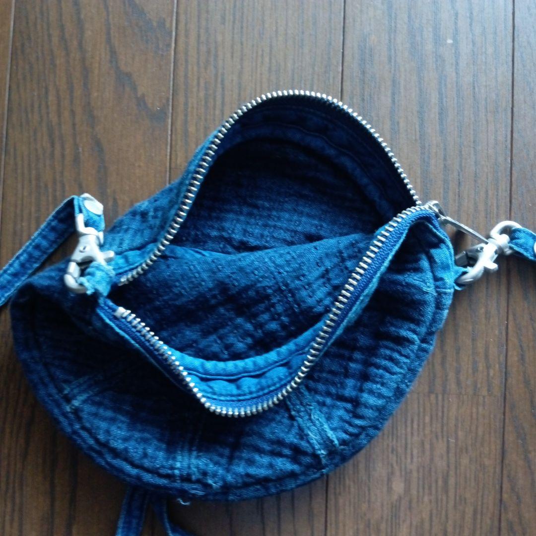 ポータクラシック刺し子ポーチ濃紺ショルダーバック