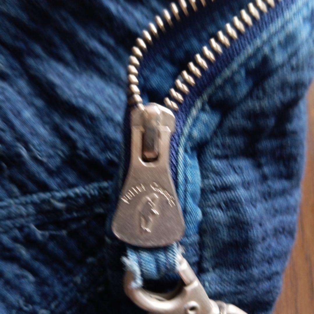 ポータクラシック刺し子ポーチ濃紺ショルダーバック