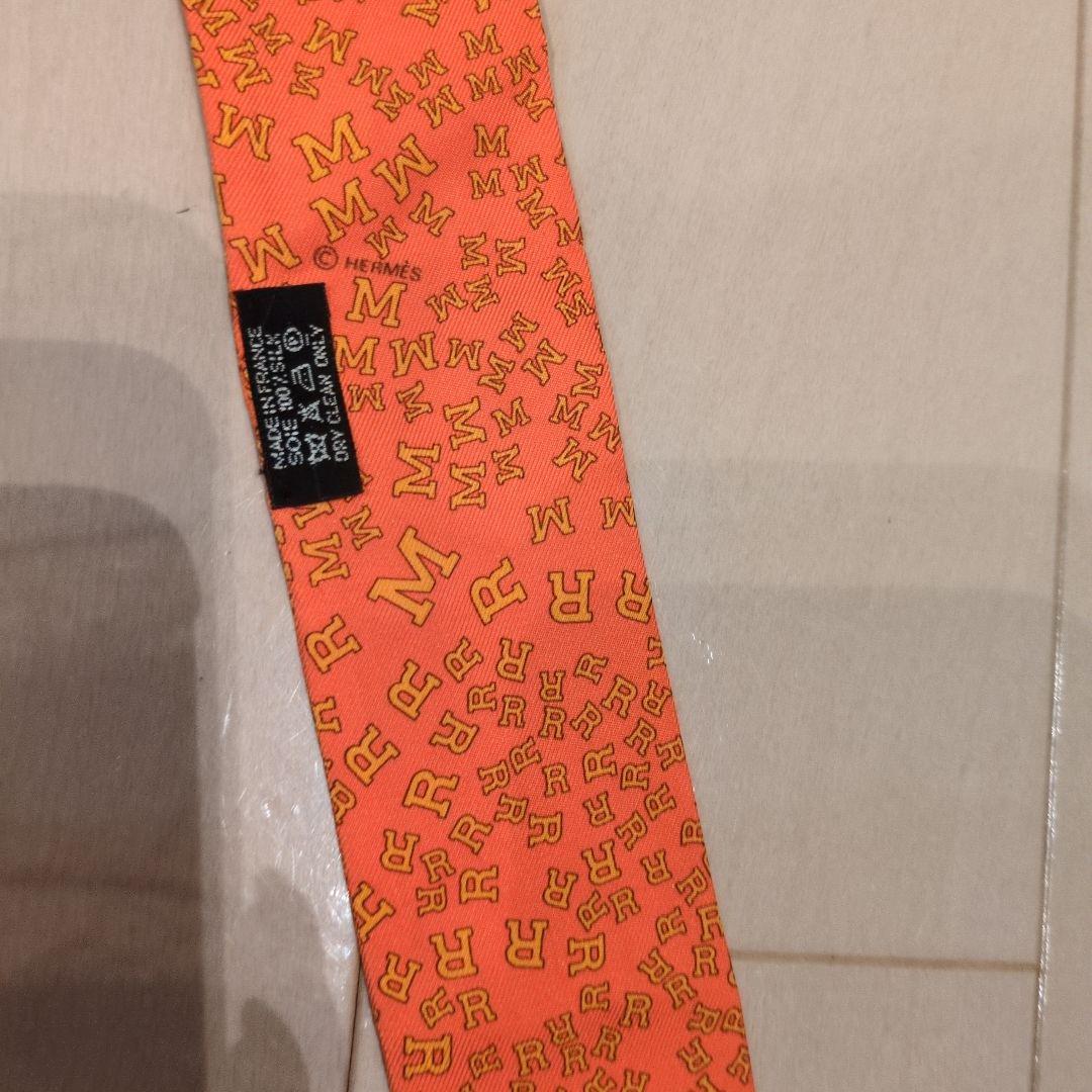 HERMES シルクスカーフ ツイリー　オレンジ